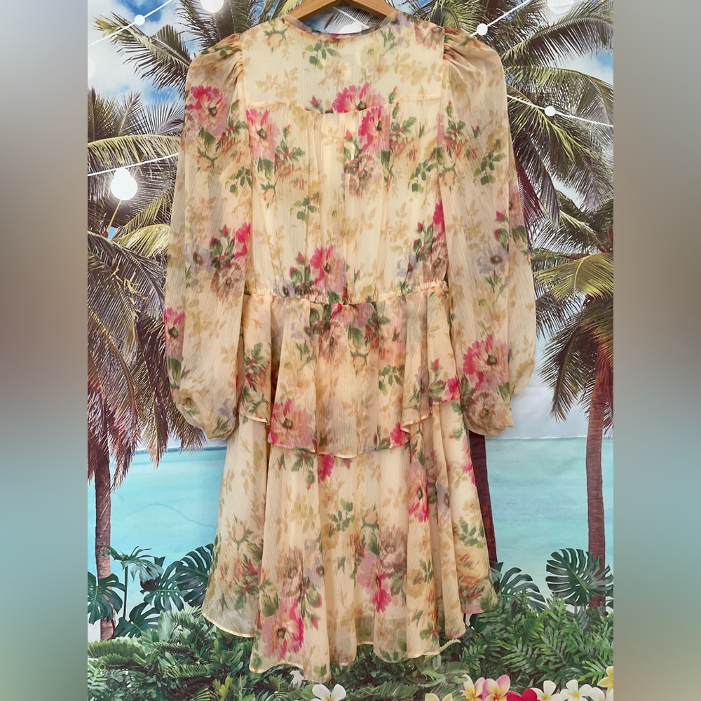 Ted Baker Tamziiy Floral Print Tie Front Mini Dress - Picture 9 of 11